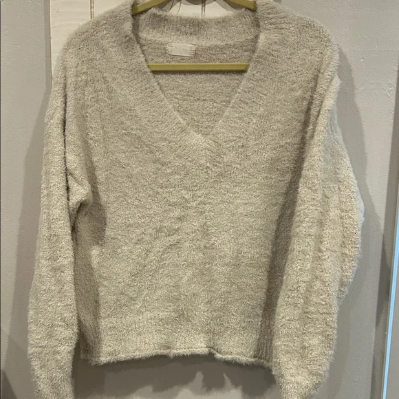 Altar'd State Soft Cream V-Neck Sweater - Picture 1 of 4
